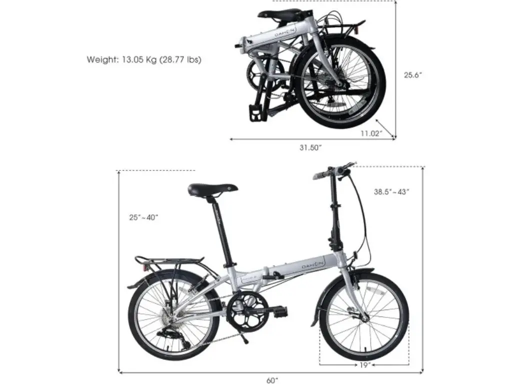 [00702] אופניים מתקפלים כסוף "20 Mariner Aluminum KMA081Speed